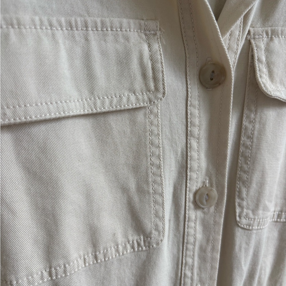 NWT Universal Thread Cream Button-Front Utility Boilersuit Jumpsuit | size 4 - Picture 4 of 7
